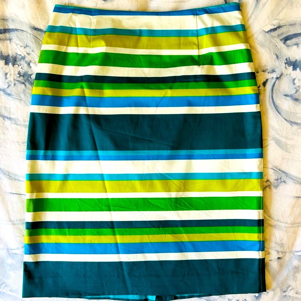 Boden Striped Pencil Skirt